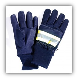 guanti per vigili del fuoco blu